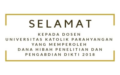 Penerima Hibah Riset Dan Pengabdian Kepada Masyarakat Dari Kementerian RISTEKDIKTI 2018