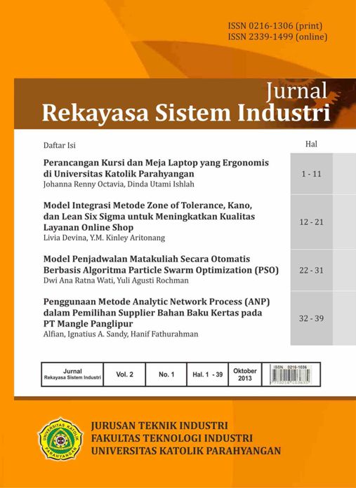 Jurnal Rekayasa Sistem Industri (JRSI)